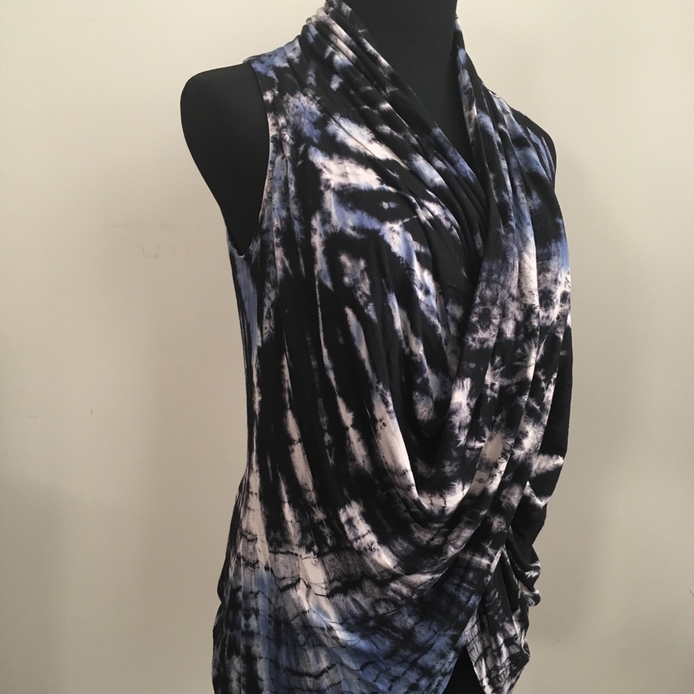 Karen Kane Small drape neck tank tie dye